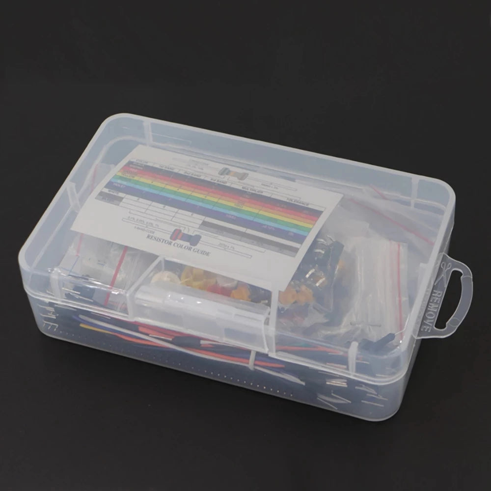 Custom Starter Kit for Ar-du-ino Resistor /LED / Capacitor / Jumper Wires / Breadboard resistor Kit with Retail Box Manufacturer