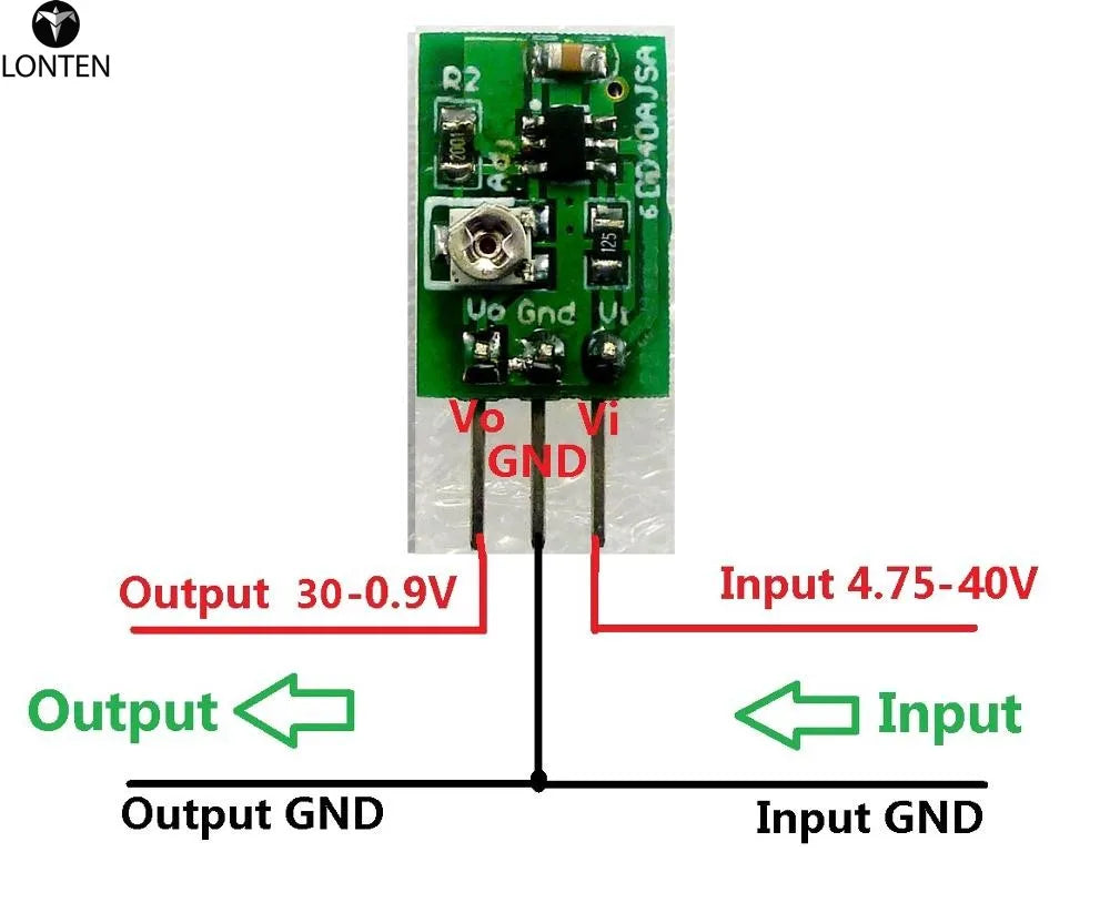 Custom 5pcs DC DC Converter Step Down Buck 40-5V to 0.9-30V Adjustable Power Supply Module repl 7812 7805 AMS1117 LM2596 Manufacturer