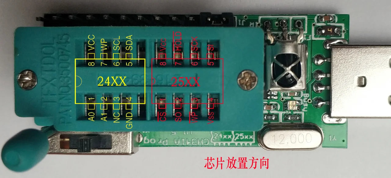 Custom ch341a programmer v1.7 1.8v level shift w25q64fw w25q128fw gd25lq64 Manufacturer