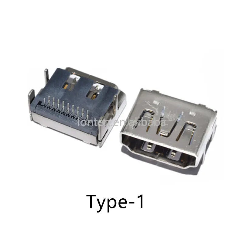 Custom 5pcs HD Interface Connector SMD 19 Pin 19P Vertical Right Angle HD Socket Surface Mound PCB Receptacle Manufacturer