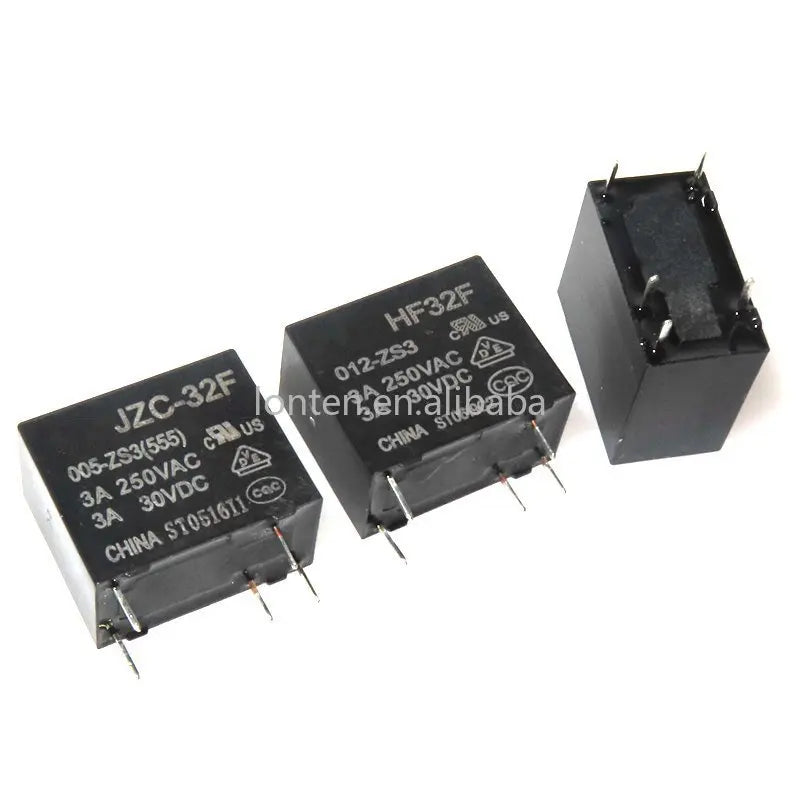 Custom Custom 5PCS JZC-32F 5V 12V 24V Power Relays JZC-32F-005-ZS3 JZC-32F-012-ZS3 JZC-32F-024-ZS3 10A 250VAC 5PIN Manufacturer