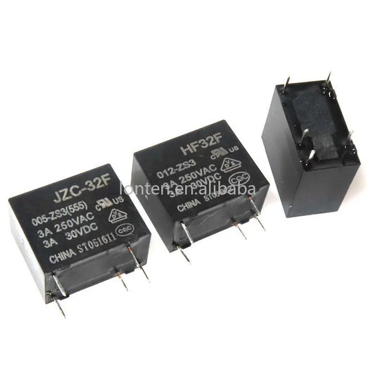 Custom Custom 5PCS JZC-32F 5V 12V 24V Power Relays JZC-32F-005-ZS3 JZC-32F-012-ZS3 JZC-32F-024-ZS3 10A 250VAC 5PIN Manufacturer