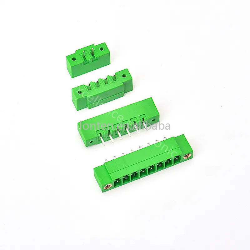 Custom 3.81mm Terminal Block Plug-in With Lock 2P 3P 4P 5P 6P 7P 8P Fixed Flange Screw 15edg Male/Female Pluggable Connectors Manufacturer