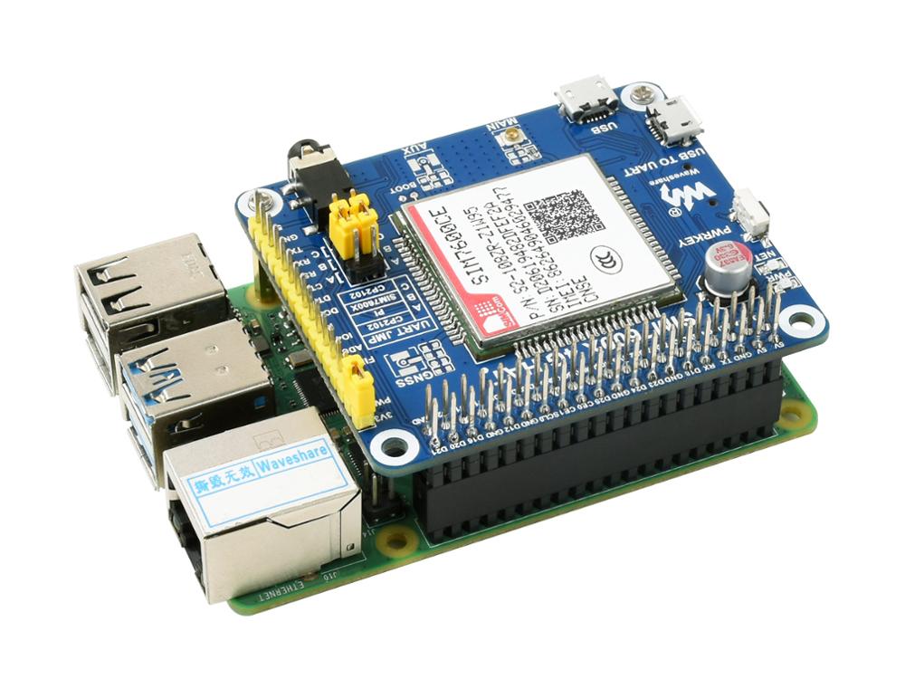 SIM7600CE-CNSE 4G HAT for Raspberry Pi Supports 4G / 3G / 2G Communication, Also LBS Positioning Custom PCB power board pcba customize