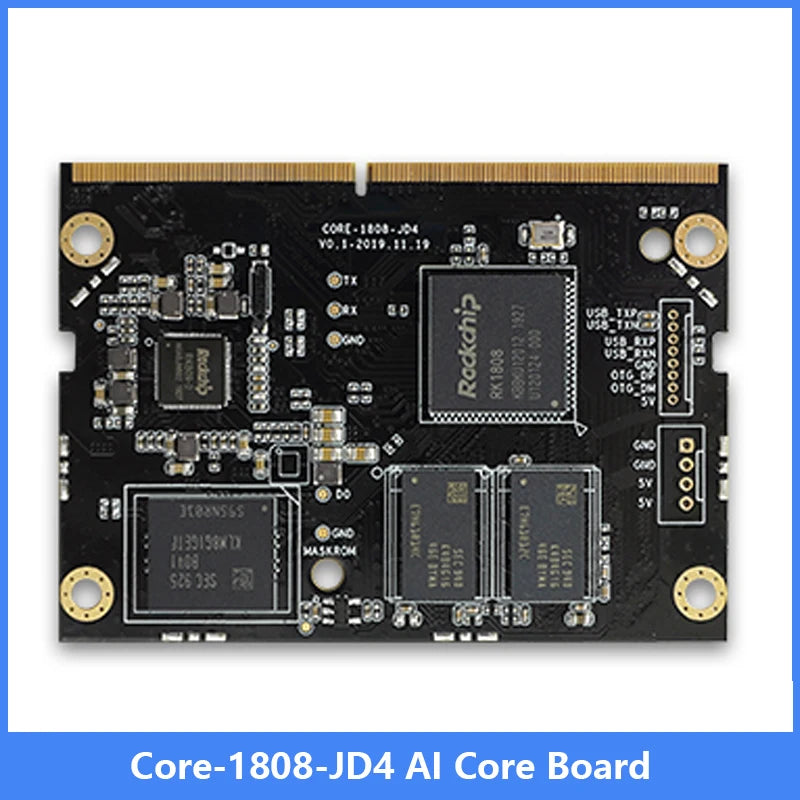 Custom Firefly Core-1808-JD4 Artificial Intelligence Core Board  RK1808 Linux Microcontroller AI Development Board Manufacturer