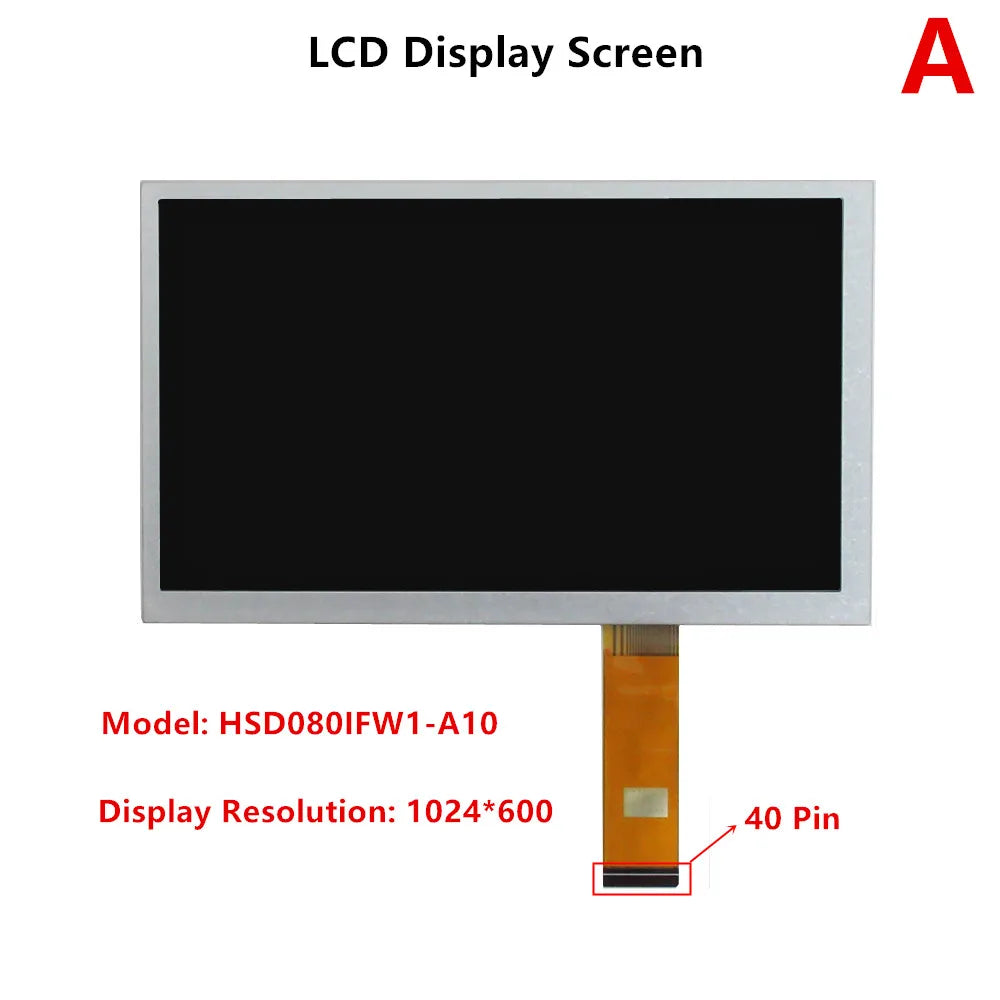 Custom 8 Inch HSD080IFW1 CLAA080NA12CW 73003000742B 40Pin LCD Display Screen Panel Digitizer Touchscreen GT911 For Car Navigation DVD Manufacturer