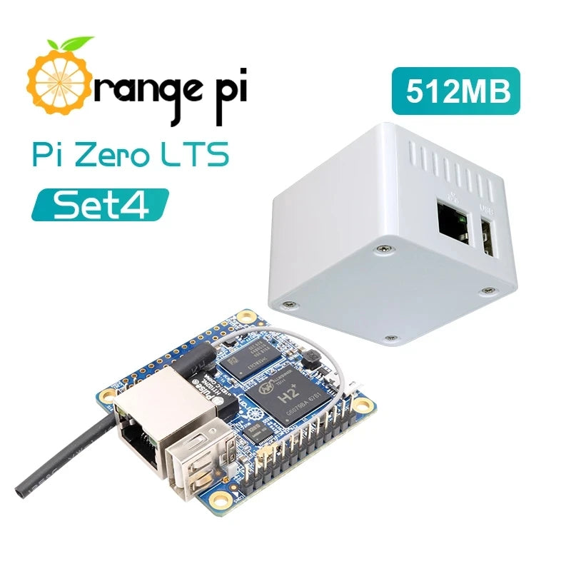 Custom Orange Pi Zero LTS 512MB+Protective White Case ,H2+ Quad Core Open-Source Mini Single Board Set Manufacturer
