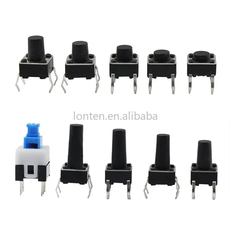 Custom 10 Values 180PCS Tactile Button Switch Mini Momentary push button switch Assortment Kit Manufacturer