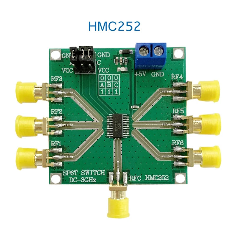 Custom HMC252 DC-3 GHz RF Non-reflective SP6T Switch RF switch RF Single-pole six-throw switch for CATV / DBS MMDS Wireless LAN modules Manufacturer