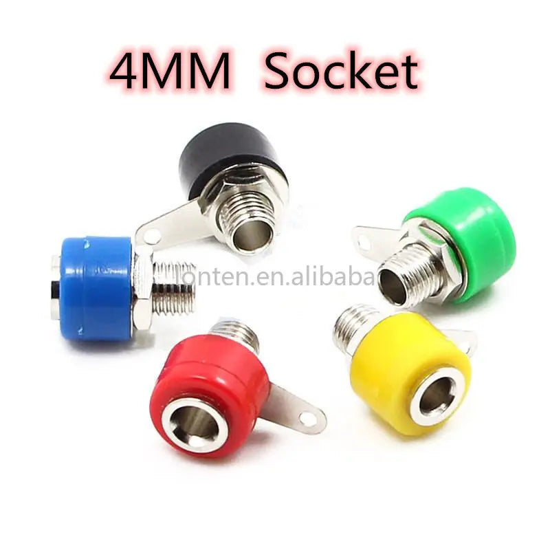 Custom Custom 10PCS 4mm Banana Plug Adapter Binding Post Banana Jack socket Red Green Yellow Black Blue Manufacturer