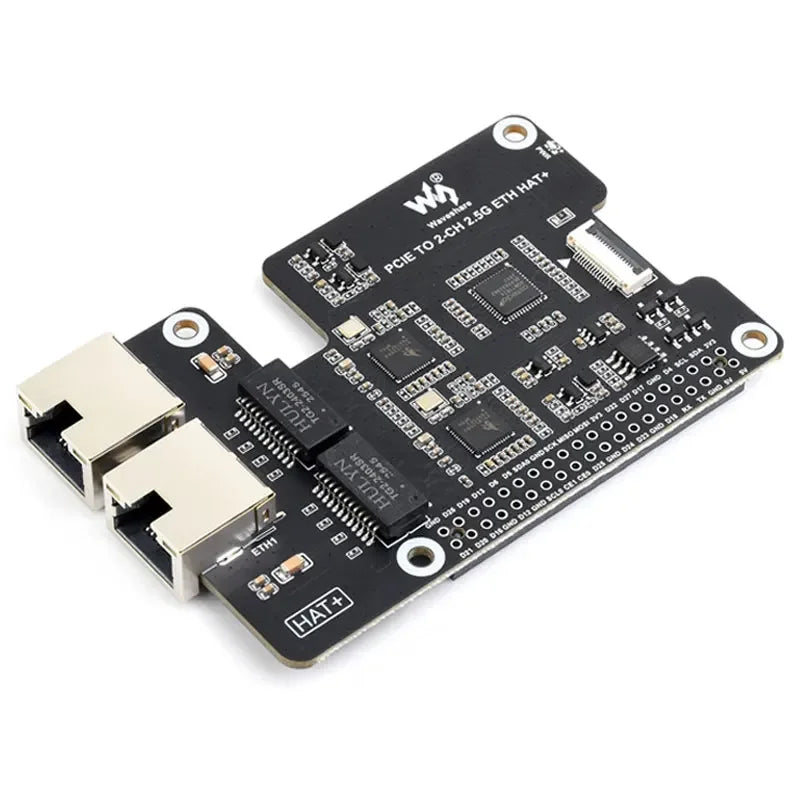 Custom Raspberry Pi 5 PCIe to Dual 2.5G Ethernet Adapter Board-Driver-Free Plug and Play