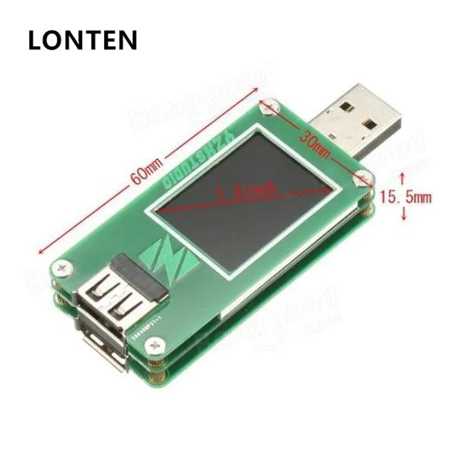 Custom Lonten ZY1270 Bluetooth Colorful TFT USB Power Tester Capacity Table QC2.0 QC3.0 Manufacturer
