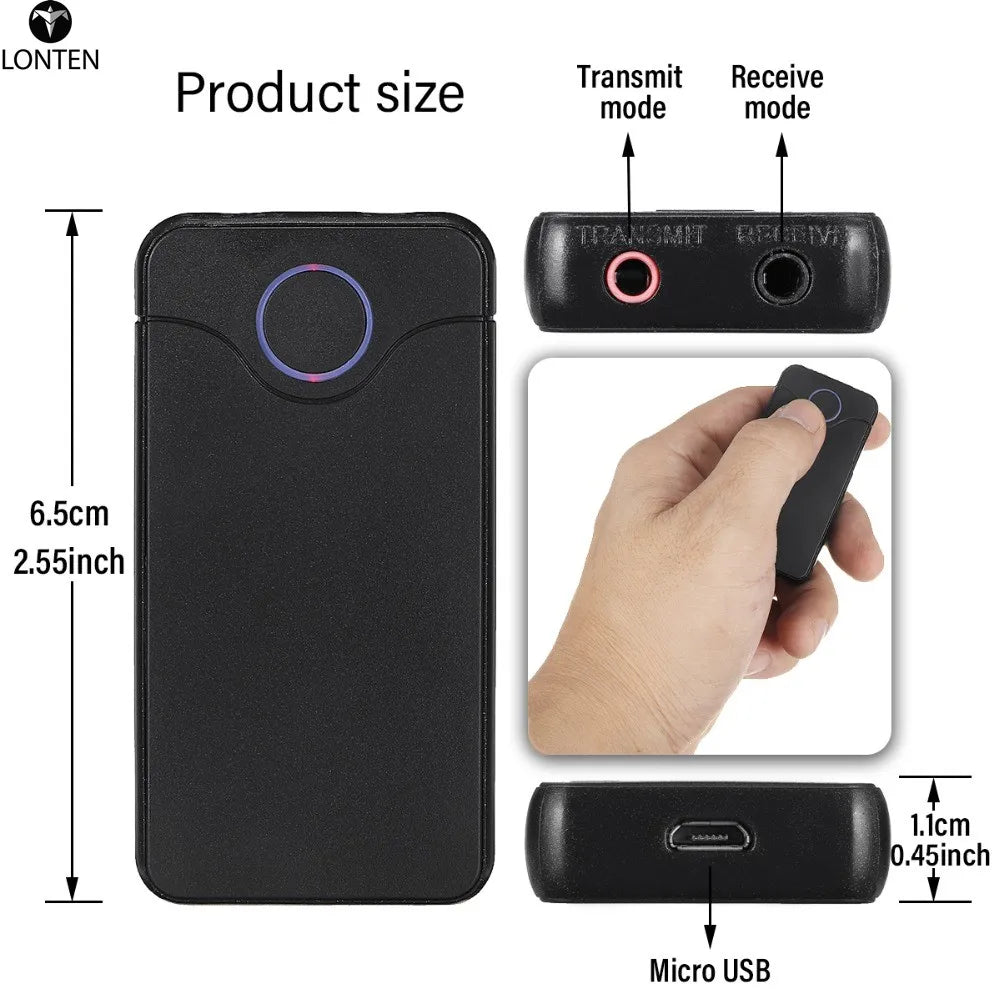 Custom Lonten 2 IN 1 Wireless wireless Receiver Transmitter 3.5MM Port Stereo o Adapter for Mobile Phone Manufacturer