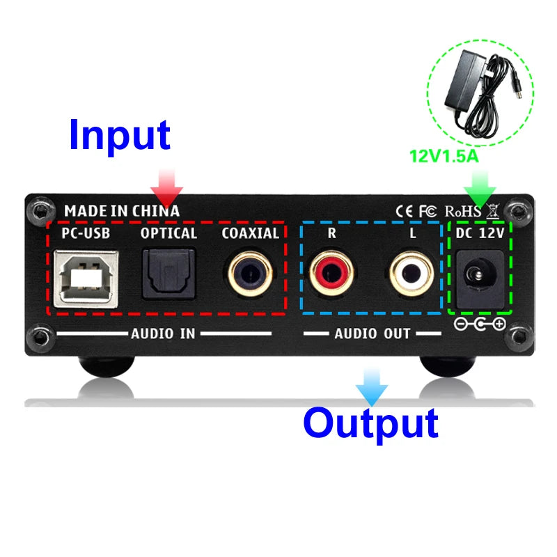 Custom ES9018K2M Optical USB DAC 192kHz/24Bit NE5532 OPA2134 with Headphone Amplifier DAC Audio Decoder DAC Audio Decoder pcb assembly Manufacturer