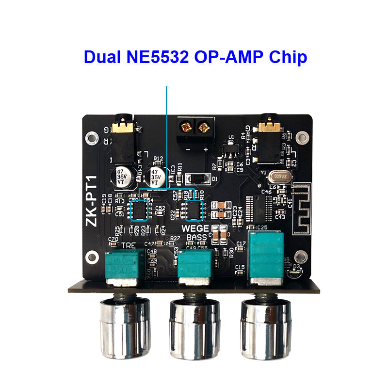 NE5532 Tone Preamplifier -Compatible Board Audio Equalizer Wireless Receiver Preamp Aux Pre Amplifier Aux DC5-24V pcb assembly customize
