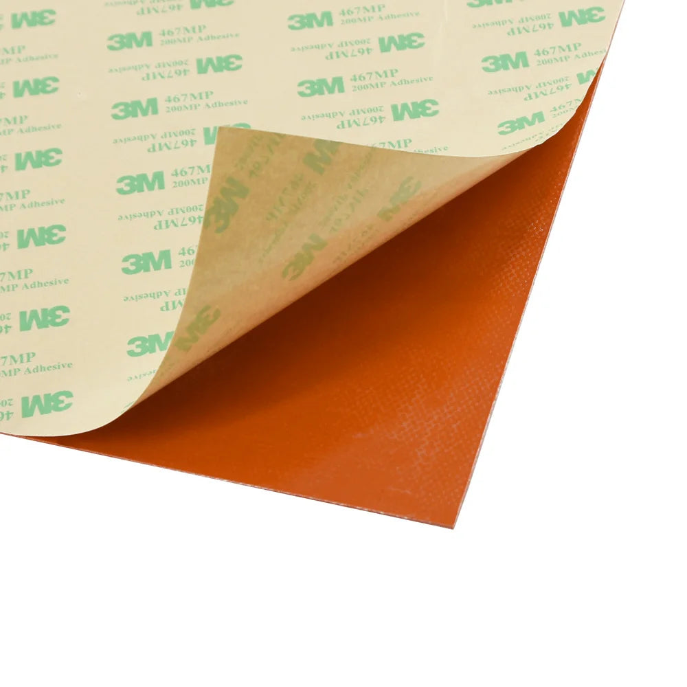 Custom Silicone Heated Bed Heating Pad Waterproof 200/300mm 12V/24V/220V For 3D Printer Ender-3 V2 CR10 Parts Hot Bed 200/350/500/600W Manufacturer