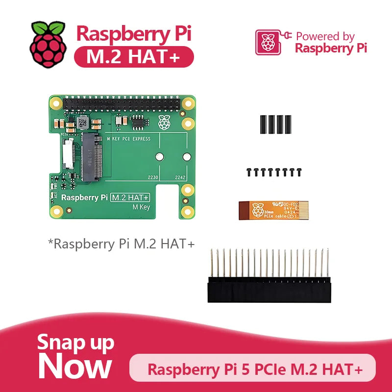 Raspberry Pi 5 Official Original PCIe to M.2 NVMe SSD M.2 HAT+