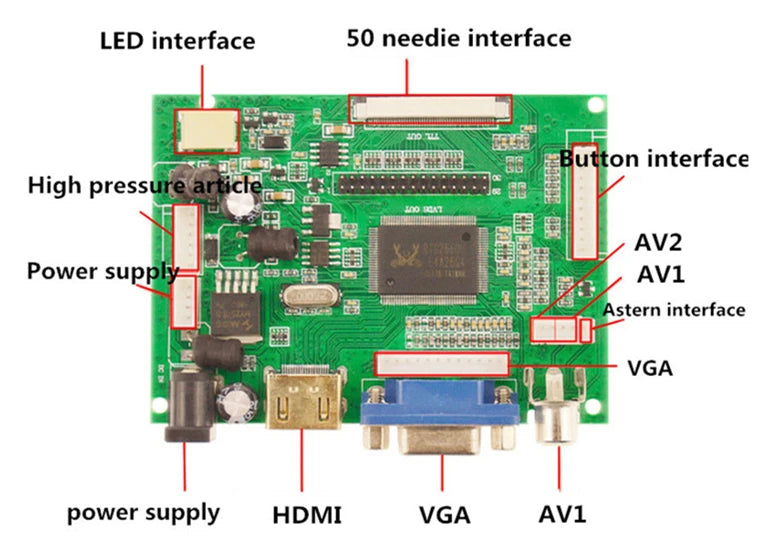 Custom 7 Inch 1024*600 EJ070NA-01J HD-Compatible Screen LCD Display Driver Board Monitor For Raspberry Pi B+ 2 3 Banana/Orange Manufacturer