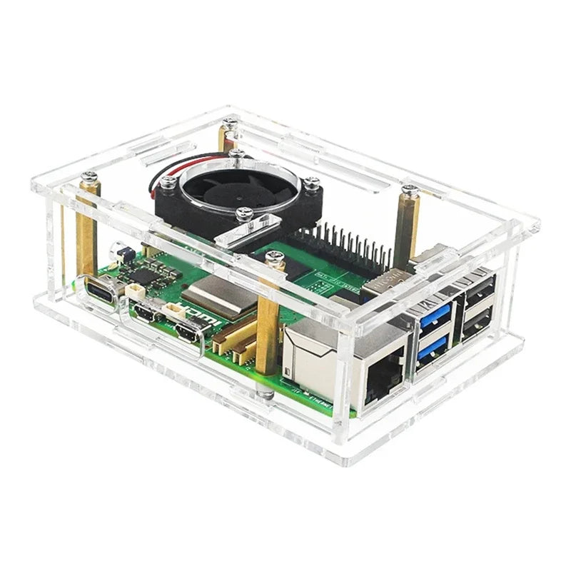 For Raspberry Pi 5 Acrylic Case Transparent Case For Pi 5 B