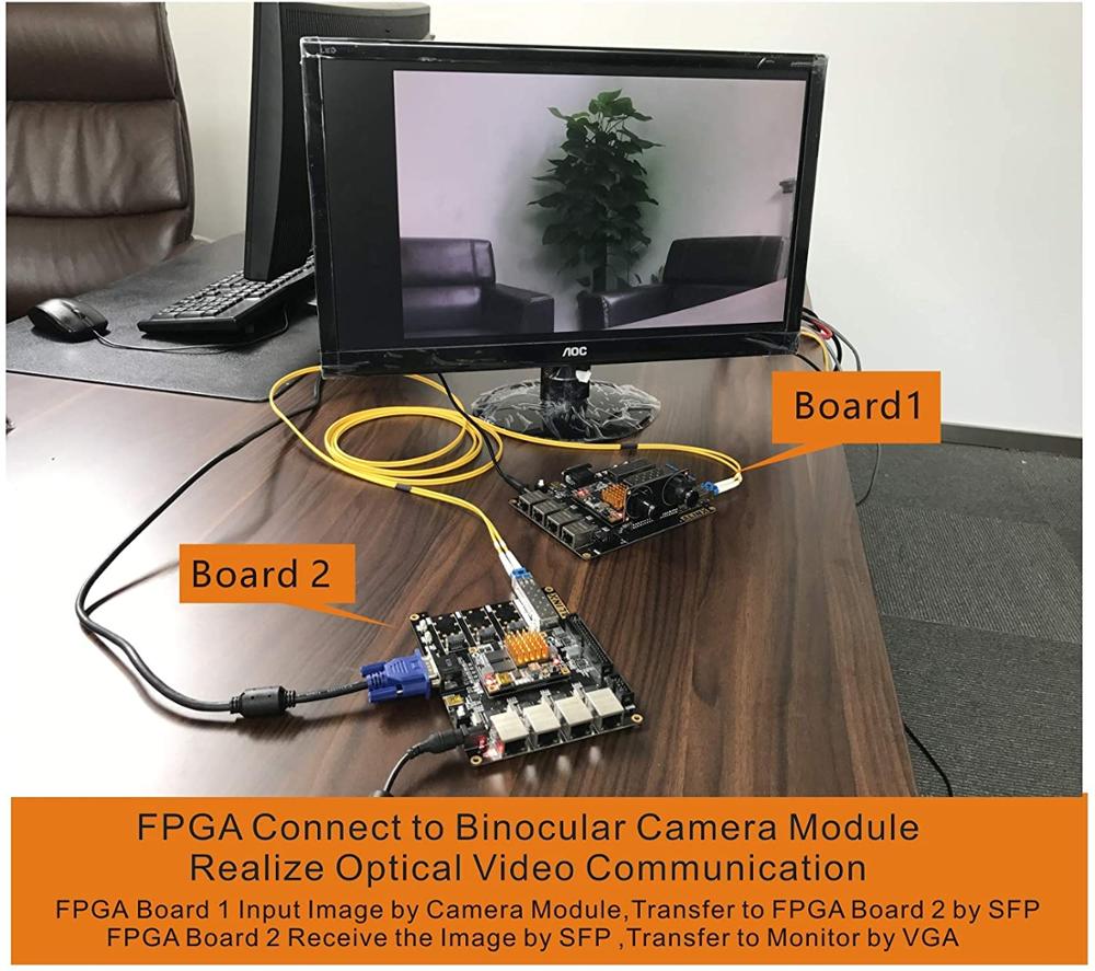 AX7101 Brand XILINX A7 FPGA Development Board Artix-7 XC7A100T 4 Ethernet 4 SFP RS232 VGA fpga Evaluation kit  Custom PCB