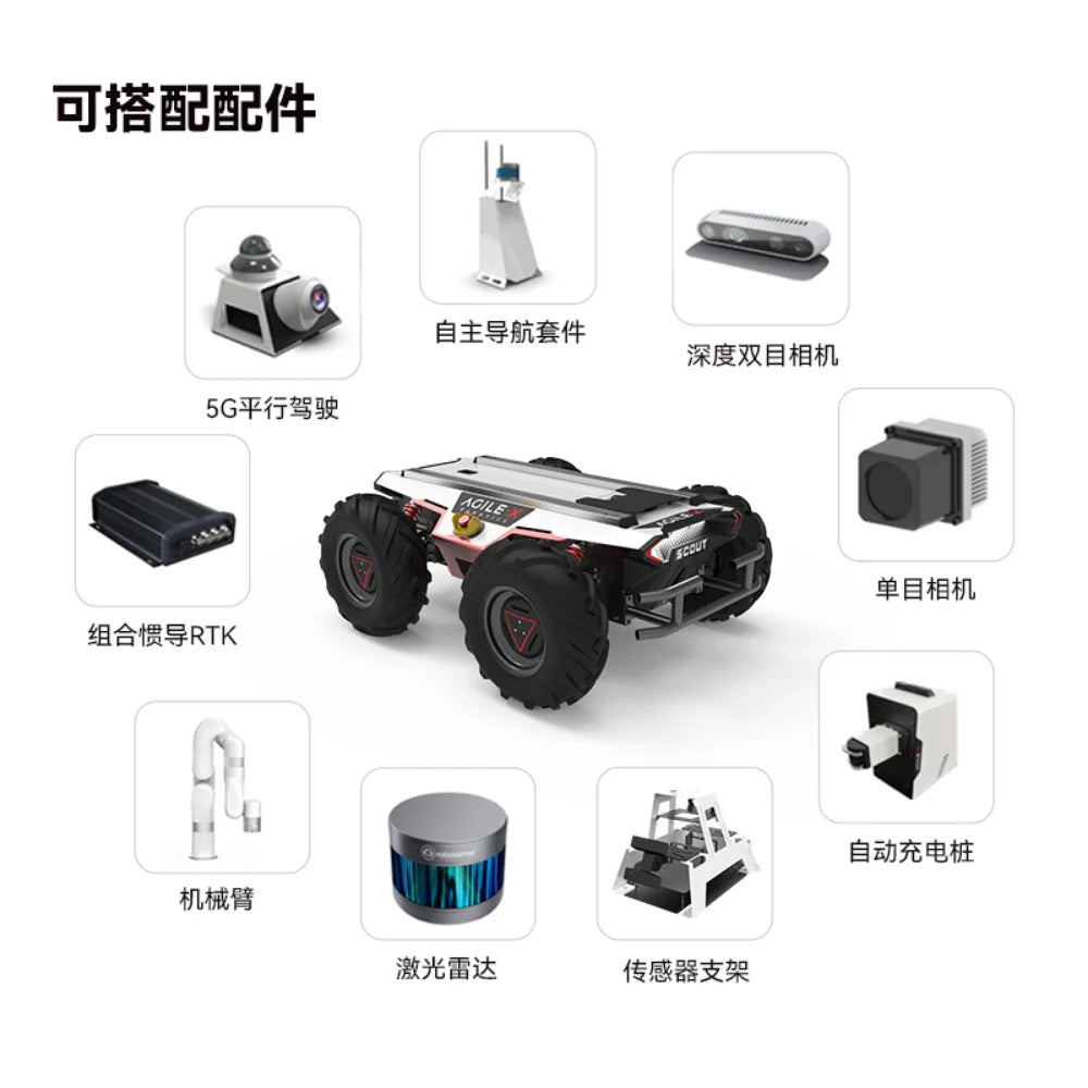 Custom education smart robot programmable industry UGV ROS2 trolley unmanned inspection robot Surveillance camera robot Manufacturer