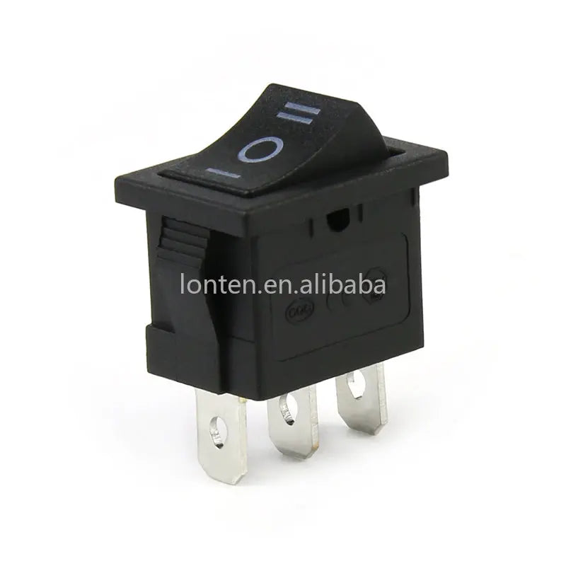 Custom 5PCS Rocker Switch 15*21mm Mini Black 3 Pin / 6 Pin on/Off/On AC 6A/250V 10A/125V KCD1 Power Button Switch Manufacturer