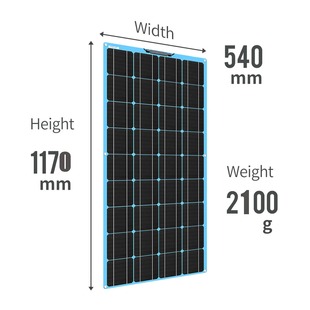 Custom 2pcs 18V 120W Solar Panel Kit Flexible Monocrystalline Photovoltaic Panels Solar System High Efficiency Paneles Solares Manufacturer