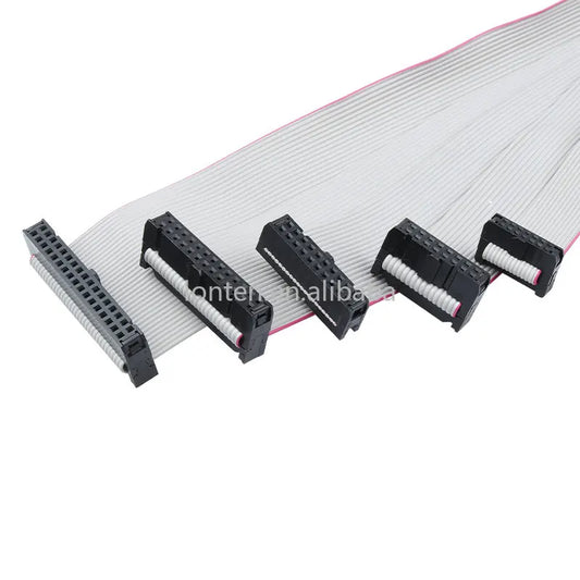 Custom Custom 2pcs 2.0mm Pitch FC 6P--60 Pin Gray Flat Ribbon Data Cable 10/20/30/50-100cm For DC3 IDC Male Header Manufacturer