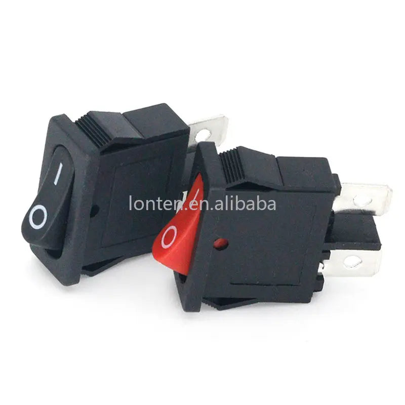 Custom 10pcs/lot Instrument Switch KCD1-110 21x10mm SPST 2 Pin 250V 6A Boat Switch Snap-in ON OFF Rocker Position Manufacturer