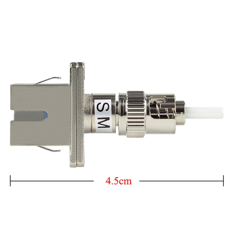 Custom 5PCS ST-SC adapter Connecter ST to SC flange adapter ST-SC Square metal Fiber Optic Adapter Fiber Optic coupler Manufacturer
