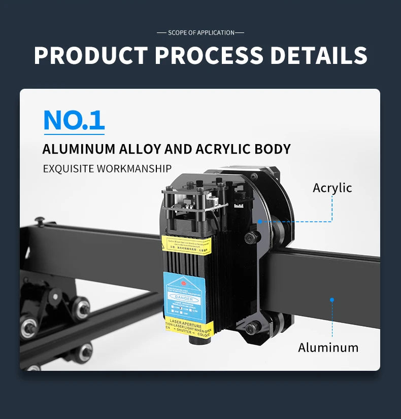 Custom Laser DIY engraving machine High intensity laser engraving machine accuracy of 0.08 mm Carving area 386 x275 mm Manufacturer