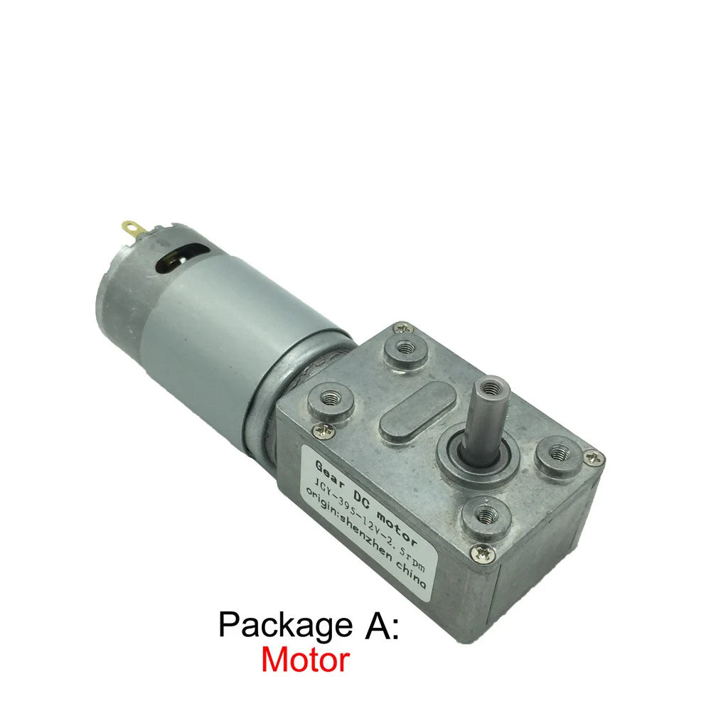 Custom 12V Worm Gear Motor DC Mini Reducer Motor Worm Reduction Gearbox Engine Self-Locking Geared Motor  JGY-395 Manufacturer