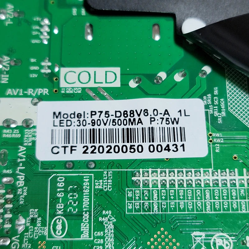 Custom    New three in one TV motherboard P75-D68V6.0Manufacturer