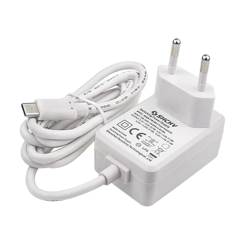 GaN PD 27W USB Type-C Power Supply for Raspberry Pi 5 Orange Pi 5 Pro with EU/US/UK Plugs