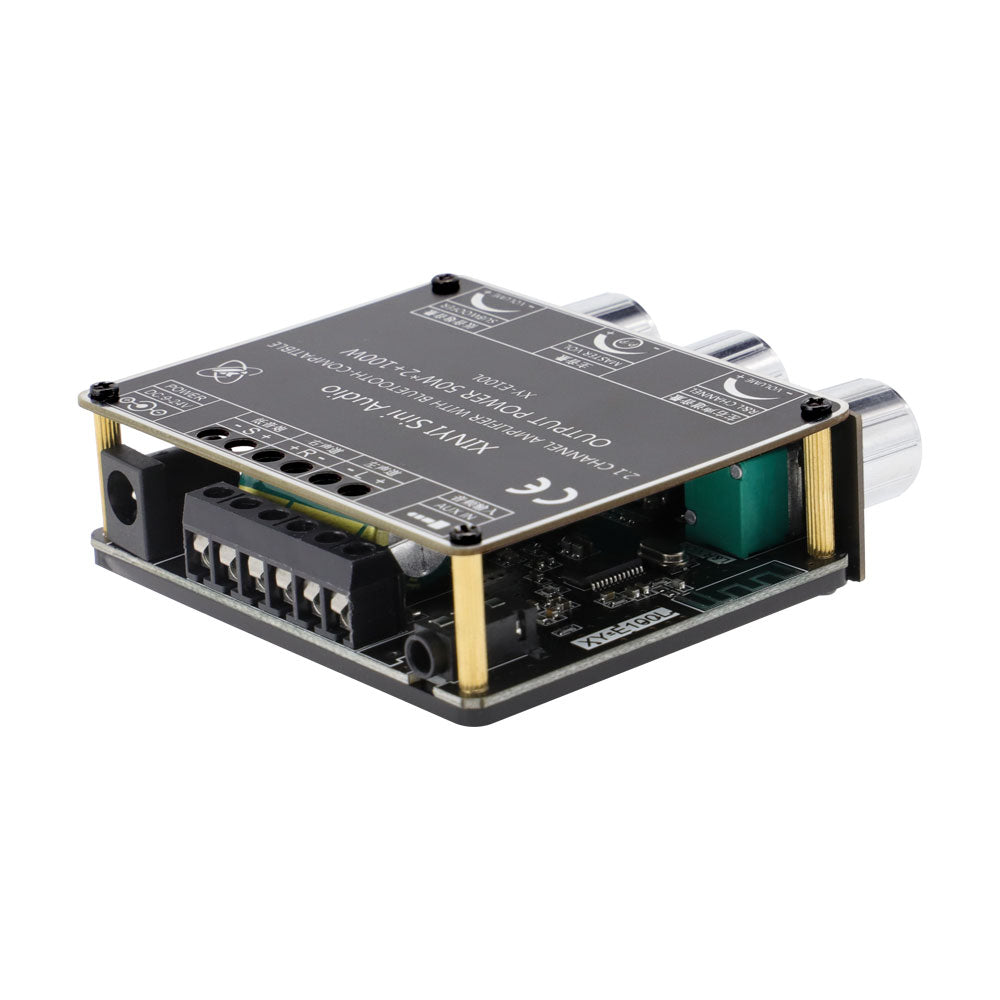 2*50W+100W  Power Subwoofer audio Amplifier Board Class D 2.1 CH Home Theater Audio Stereo Equalizer APP AUX Amp pcb assembly Customize