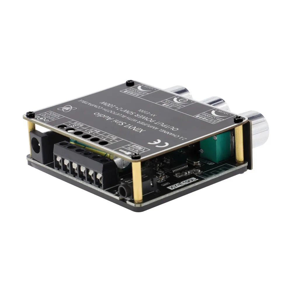 Custom 2*50W+100W  Power Subwoofer audio Amplifier Board Class D 2.1 CH Home Theater Audio Stereo Equalizer APP AUX Amp pcb assembly Manufacturer