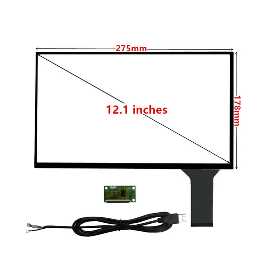 Custom 12.1 Inch 275mm*178mm Raspberry Pi Tablet PC Industry Capacitive Digitizer Touch Screen Panel Glass USB Driver Board Manufacturer