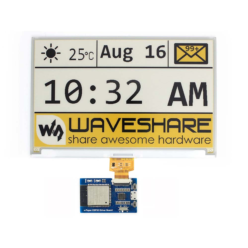 Universal e-Paper Driver Board with WiFi SoC ESP32 onboard supports various Waveshare SPI e-Paper raw panels Custom PCB customize