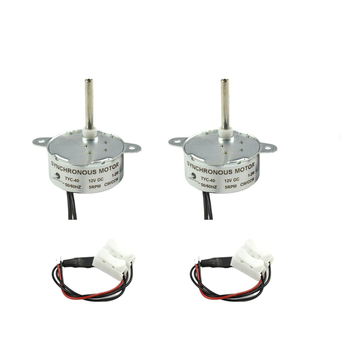 Custom Small Synchronous Motor TYC-40 12V 5RPM AC Inner-Shaft Length 33mm Slow Speed Electric Motor 2PCS Manufacturer