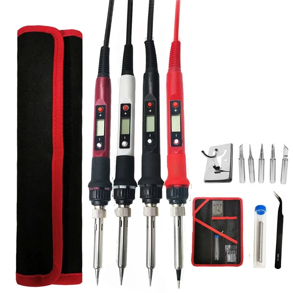 Custom 80W Digital Electric Soldering Iron Kit Set Temperature Adjustable 220V 110V Welding Tool Ceramic Heater Soldering Tips Rework Manufacturer