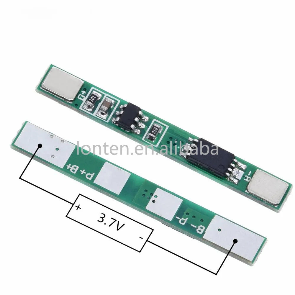 Custom 1S 3.7V 3A li-ion BMS PCM battery protection board pcm for 18650 lithium ion li battery Manufacturer