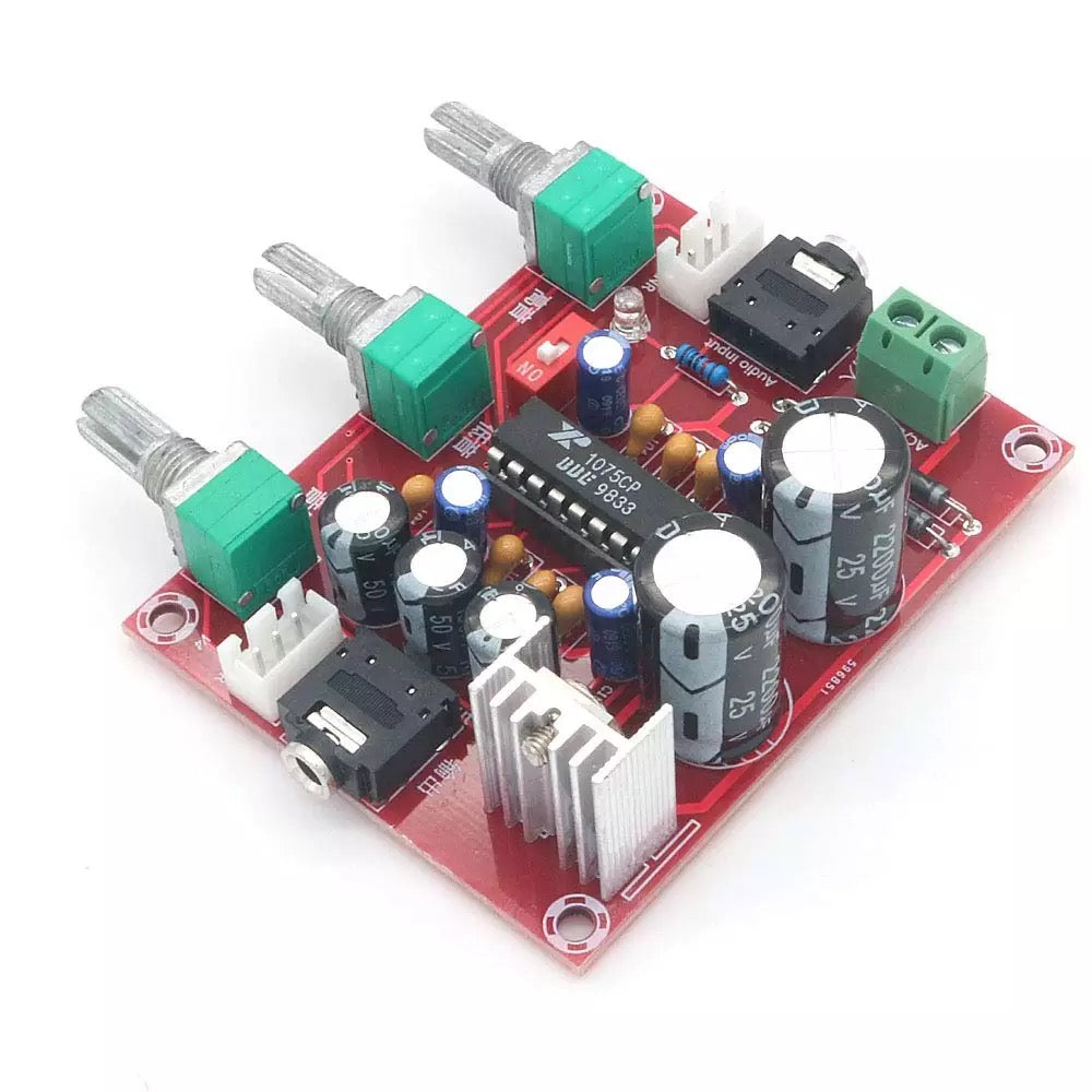 XR1075 Preamp tone Board Audio treble bass adjustment equalizer Pre audio amplifier board  pcb assembly customize