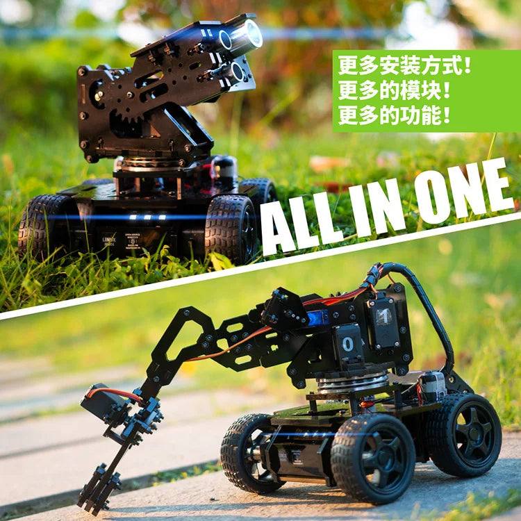 Custom Raspberry Pi Robot Steam Sports Car Mechanical Arm Python Programmable Robot App-Controlled Car Manufacturer