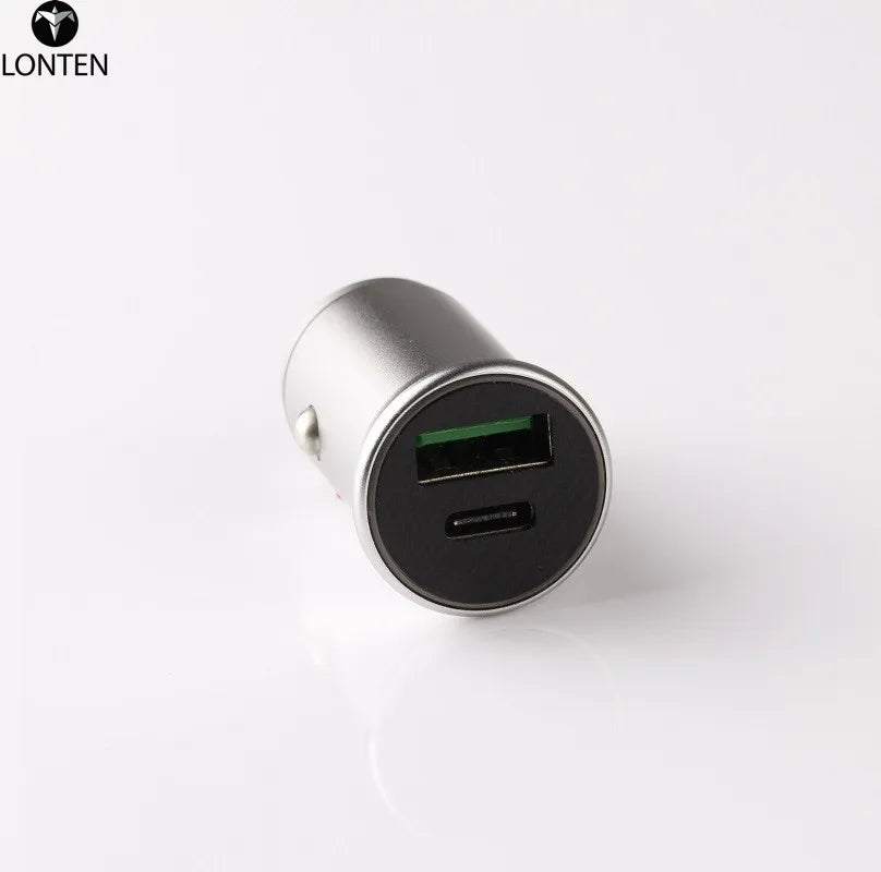 Custom MINI car fast charger QC 3.0 PD dual output Lonten factory direct sales Custom accepted Manufacturer