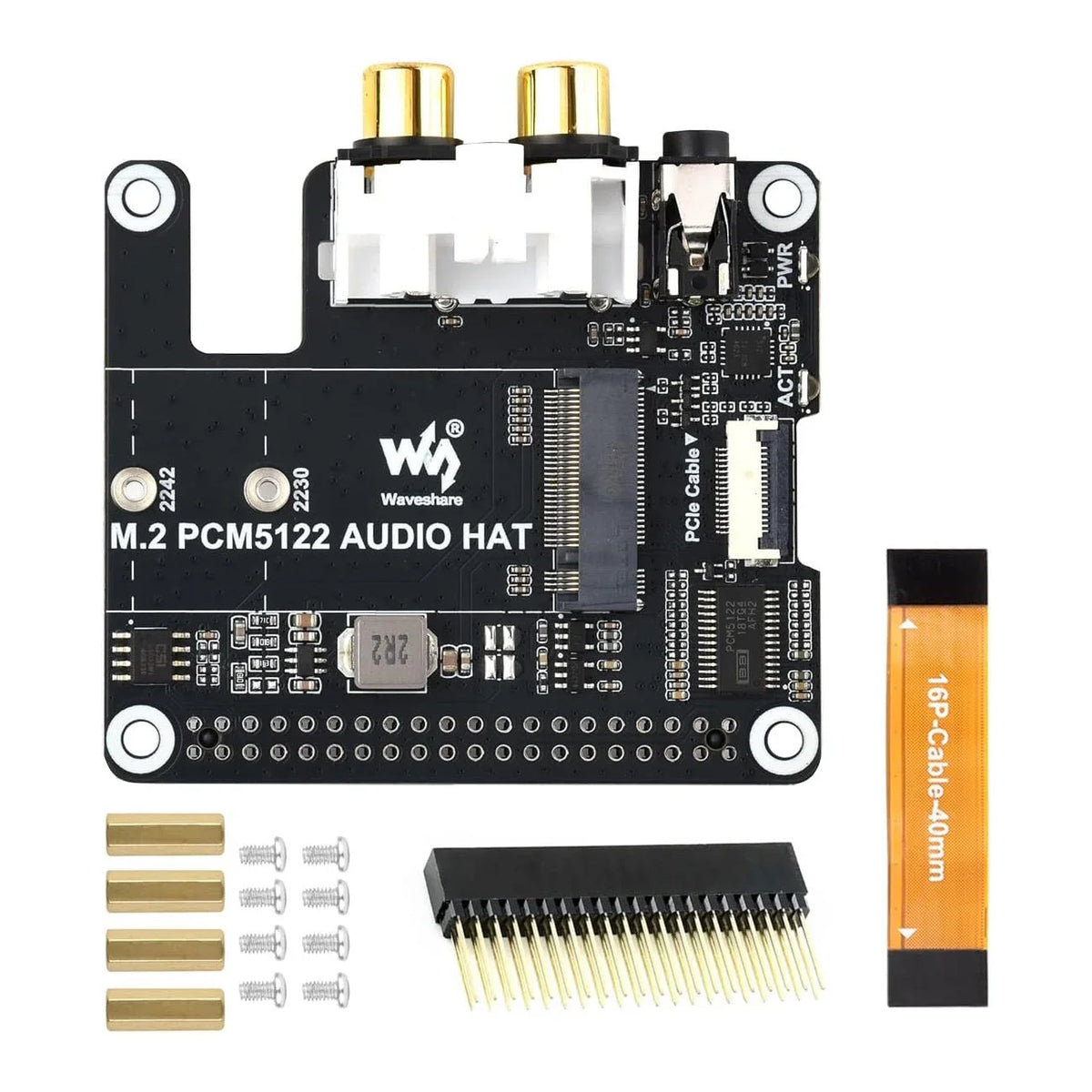 PI5 PCIe To M.2 HAT I2S Audio Extension for RasPi Raspberry Pi 5 NVMe Solid State Drive SSD Projects Expansion Board Accessories