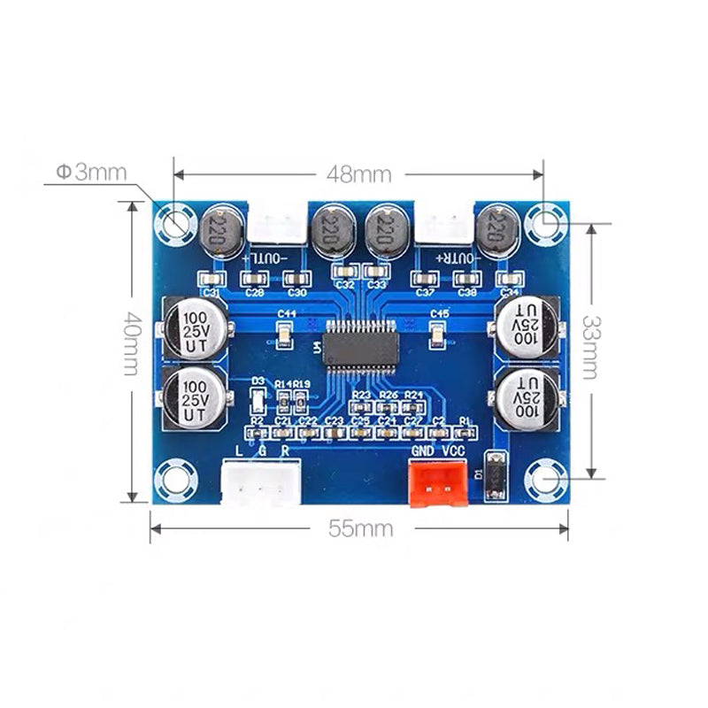 2*30W Game Computer Power Audio Stereo Amplifier Dual Channels Class D DC12-24V Amp udio amplifier board pcb assembly Customize