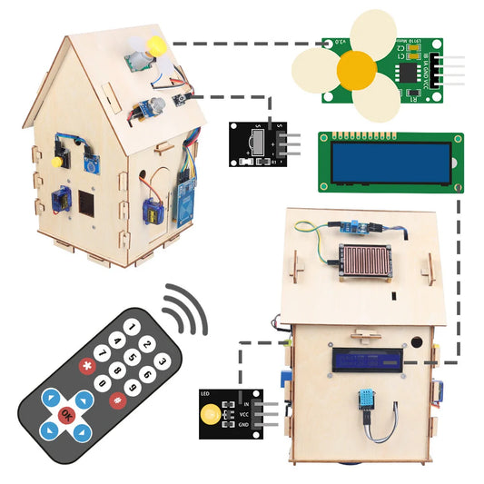 Custom Nano Wooden House STEM Programming Kit Smart Home Starter Kit DIY Wooden House Programming IoT Kit Manufacturer