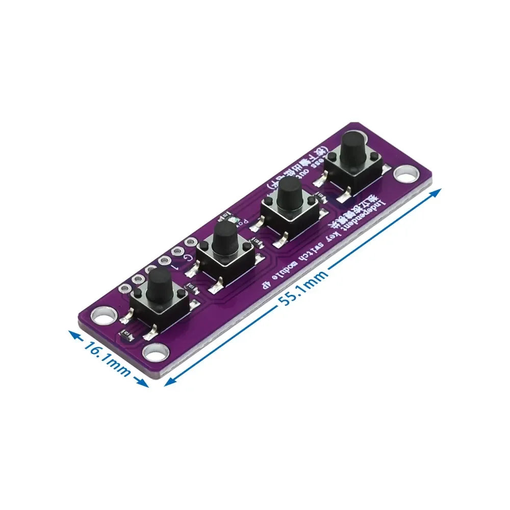 Touch four button switch module compatible with Arduino development board sensor Raspberry PI 51 MCU suite Customize