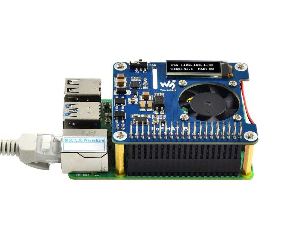 Power over Ethernet HAT (B) for Raspberry Pi 3B+/4B and 802.3af PoE network Custom PCB pcba gps tracker customize