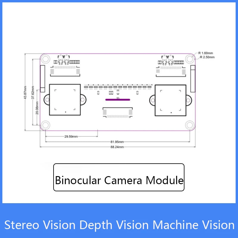 Custom Sipeed Maix Binocular Camera Module with Dual OV2640 2MP Pixels Support Stereo/depth/machine vision Compatible with Maix AIoT Manufacturer